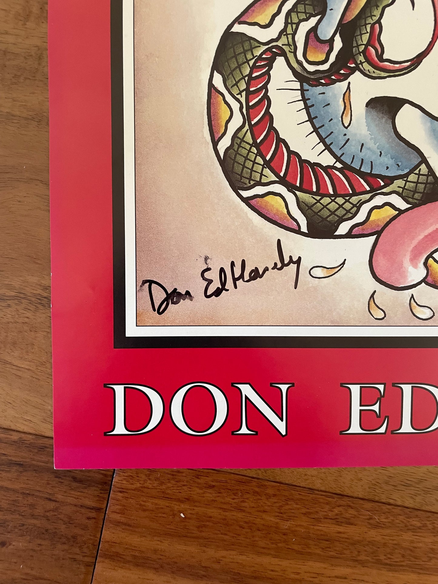 TATTOO FLASH flier from 1990 - SIGNED BY DON ED HARDY