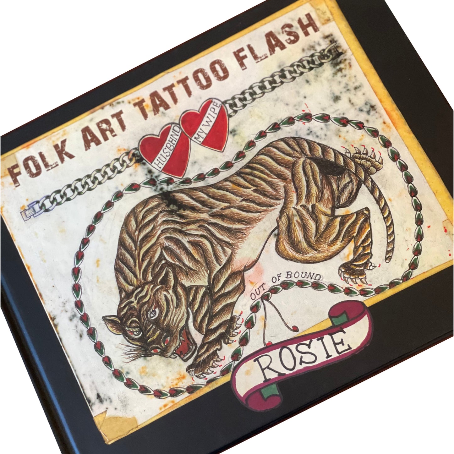 FOLK ART TATTOO FLASH - ROSIE by Don Ed Hardy